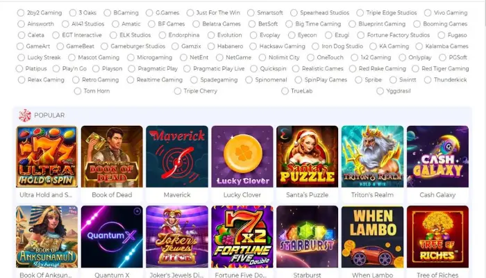 キャンディカジノのソフトウェアとゲーム