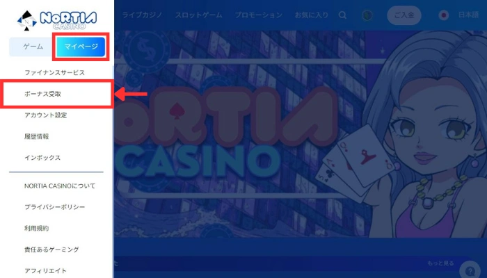ノルティアカジノトップページ