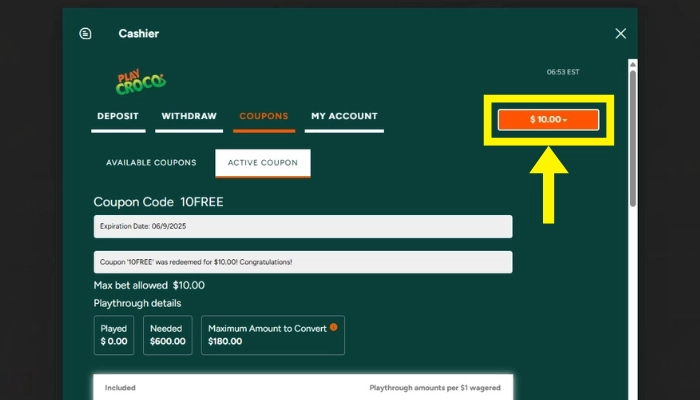 PlayCroco Casino(プレイクロコ)入金不要ボーナス