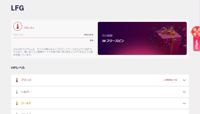 LFG.betカジノVIPプログラム
