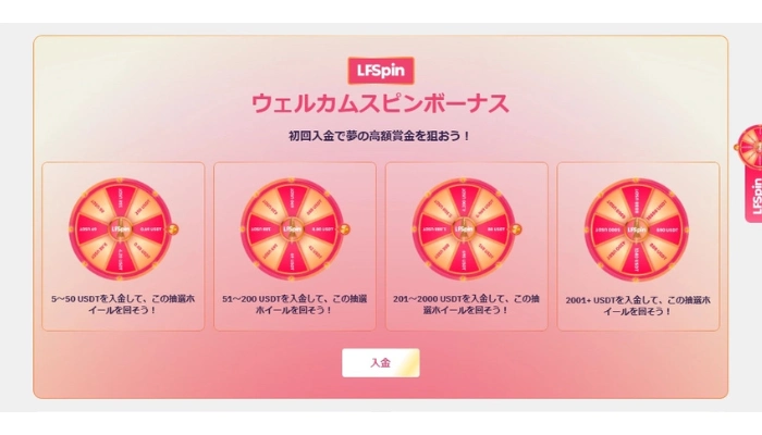 ウェルカムスピンボーナス