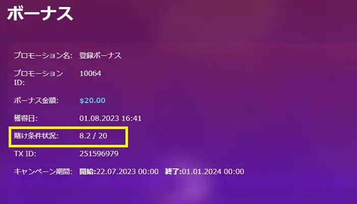 エースカジノ賭け条件