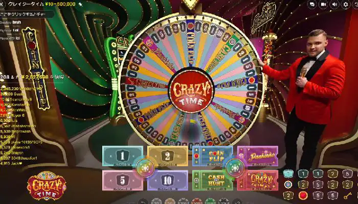 ハントカジノのおすすめライブカジノ「Crazy Time」