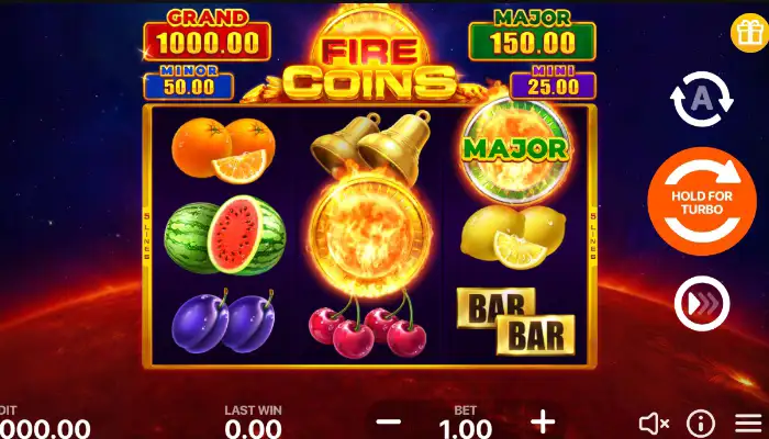 ホールド＆ウィン機能のおすすめスロット「Fire Coins」
