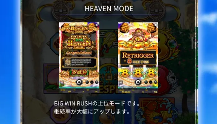 ドリームオブゴールド金蛙神のボーナス「ヘブンモード」