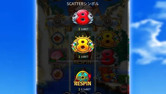 ドリームオブゴールド金蛙神の配当(スキャッター)