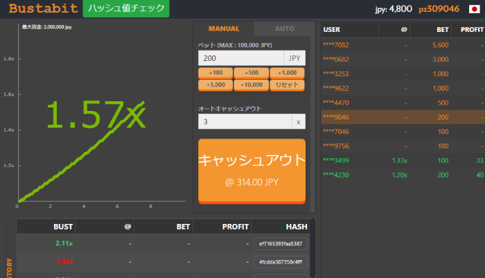 エルドアカジノでバスタビットを遊ぶための手順05