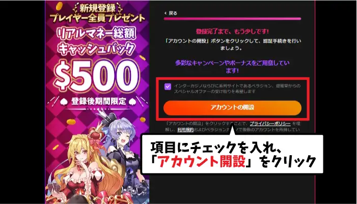 インターカジノの登録方法08