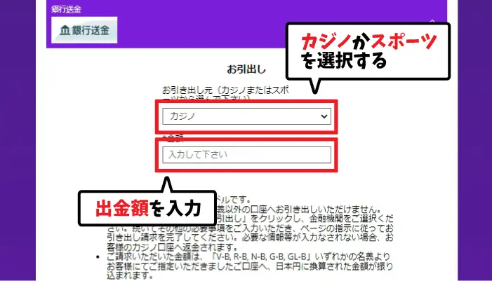 ラッキーベイビーカジノの出金方法03