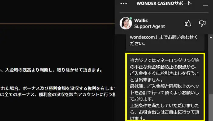 ワンダーカジノマネーロンダリング